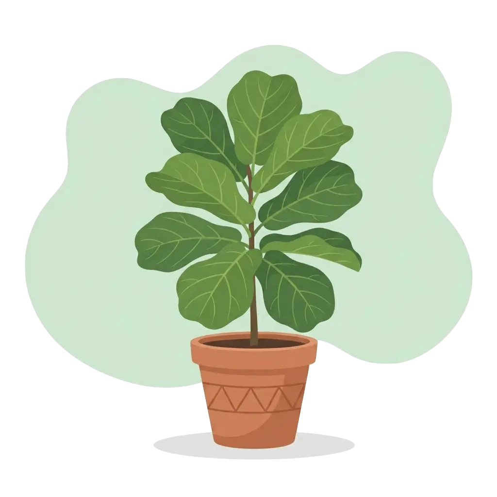 Ficus lyrata - Geigenfeige mit großen, geigenförmigen dunkelgrünen Blättern